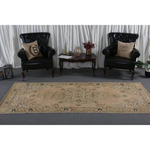 Clásico Beige azul 4x9ft Alfombra de lana hecha a mano área grande rectángulo turco pasillo patrón abstracto Patchwork diseño para adolescentes látex - Product Image 3