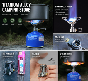 <span class=keywords><strong>Réchaud</strong></span> de camping en titane ultraléger, support de brûleur 26g, <span class=keywords><strong>réchaud</strong></span> à gaz portable pour la randonnée en plein air - Product Image 5