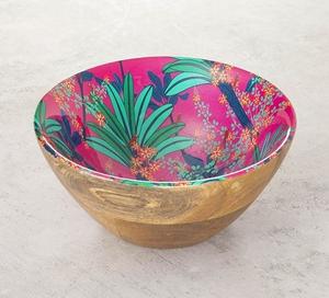 Royal Look Wooden Round Food Serving <b>Bowl</b> With <b>Enamel</b> Print for Home & Restaurant Tabletop Dinnerware Serving <b>Bowls</b> - Product Image 6