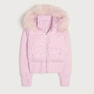 Chaqueta con Capucha de Piel Sintética Extra Grande para Mujer, Ropa Exterior Informal, Chaqueta de Invierno con Capucha de Piel Sintética para Mujer, Abrigo Cálido de Felpa - Product Image 5