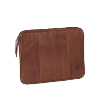 Funda Protectora para Portátil Unisex de Primera Calidad, Duradera, con Múltiples Bolsillos, Correa para el Hombro, Elegante, de Cuero Genuino, para Portátiles de 15 Pulgadas