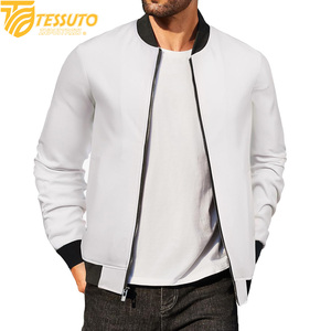 Blouson aviateur zippé léger et extensible de coupe décontractée pour homme - Product Image 5