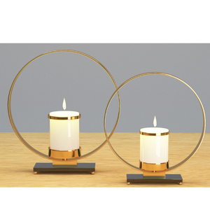 Bougeoir en métal poli or fait à la main, vaisselle décorative pour la maison, bougeoir de restaurant à bas prix - Product Image 2