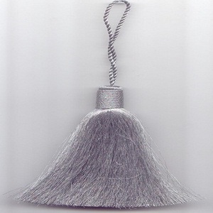 Customized cheap 13cm <b>gold</b> and silver metallic tassel with metallic loop - Product Image 6