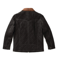 Chaqueta Personalizable de Piel de Oveja Encerada Marrón Oscuro, Gamuza Genuina de Primera Calidad, Impermeable, Calefactable, Transpirable, con Cuello Camisero y Botones