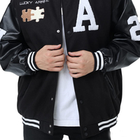 Usine en gros de haute qualité Slim manteau hommes automne hiver Vintage broderie Baseball vestes hommes Letterman Jacke vêtements d'extérieur Clothin