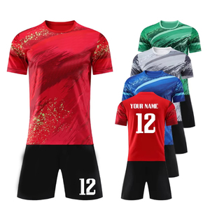 ชุดเสื้อฟุตบอลสำหรับผู้ชายชุดเครื่องแบบเสื้อฟุตบอลเสื้อฟุตบอลพิมพ์ลาย - Product Image 2