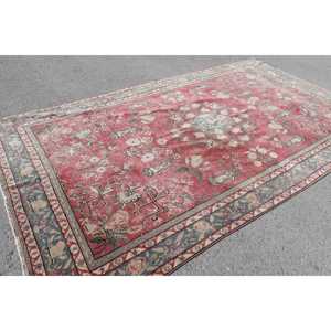 พรมตุรกีวินเทจ ขนาดใหญ่พิเศษ 6.46x11.2 ฟุต พรมขนสัตว์ลายทางสีแดงน้ำเงิน - Product Image 4