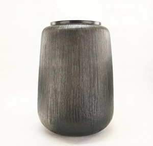 Florero de diseño de escultura, jarrón de Metal de aluminio, Color dorado, decoración de Hotel y restaurante con personalización disponible - Product Image 5