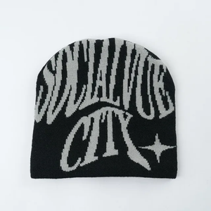 หมวกไหมพรมอะคริลิคสำหรับผู้หญิงหมวกบีนนี่ถักใช้ได้ทั้งชายและหญิงอบอุ่นในฤดูหนาว - Product Image 3