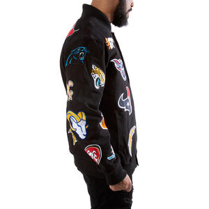 Chaqueta personalizada de fábrica para hombre, parches bordados de invierno, chaqueta de cuero con letras de béisbol para hombre - Product Image 5