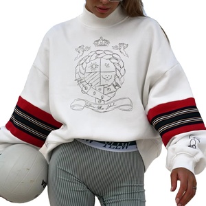 Sweat-shirts à col montant 100% coton avec poches, pull-over décontracté, logo personnalisé et broderie 3D, respectueux de l'environnement, fabrication OEM - Product Image 1