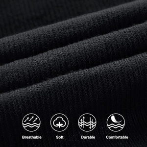 Knee High Customizable Sports <b>Socks</b> 100% Cotton Breathable Solid <b>Black</b> for Soccer Baseball Rugby Summer Use Unisex Adults Youth - Product Image 4