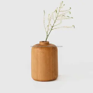 天然实木桌面花瓶手工木制花盆家居装饰工艺品