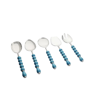 Couverts durables en acier inoxydable poignée isolée noire argenterie poignée en métal pour la restauration mariages et événements cuillère fourchette - Product Image 5