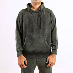 ชุดวอร์มผู้ชายสั่งทำพิเศษสำหรับฤดูหนาว ผ้าคอตตอน 100% น้ำหนักเบา สไตล์วินเทจ พร้อมกางเกงและเสื้อฮู้ดพิมพ์โลโก้ตามสั่ง - Product Image 2