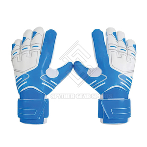 Gants de gardien de but en cuir, dernier design, ajustement confortable, séchage rapide, respirants, antidérapants, fermeture à boucle auto-agrippante, protection des doigts - Product Image 1