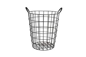 Panier à linge moderne en fer, adapté aux chambres à coucher, aux salles de bain et aux buanderies, au design minimaliste - Product Image 2