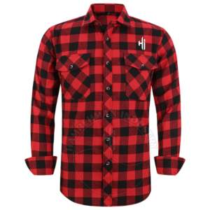 เสื้อเชิ้ตผ้าสักหลาดลายสก็อตมีกระเป๋า2ใบผ้าฝ้ายขนนุ่มพิเศษสำหรับแข่งรถมอเตอร์ไซค์ - Product Image 2