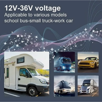 Système DVR avec moniteur IPS 7 pouces 12-36V | Enregistrement AHD 1080P double canal avec 2 caméras et écran partagé pour camion, bus, camping-car, remorque à chevaux, usage intensif