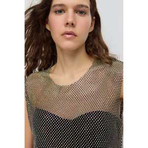 Top Corto de Malla con Pedrería Brillante - Product Image 2