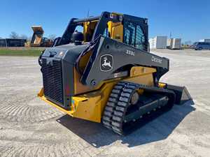 John Deere 33G Road Maintenance Small Track Skid Steer <strong>Loader</strong> With <strong>4</strong> in 1 <strong>Bucket</strong> - Product Image 4