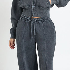 Soft Fabric With Ribbed Cuff & Hem Stylish Wear Women Tracksuit <b>Cheap</b> Rate For Bulk Buyer Full Sleeves Design With Custom Logo - Product Image 3