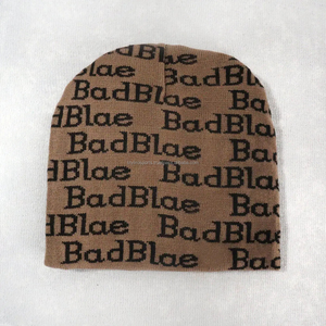 Unisex Acrylic Jacquard Knitted Beanie Hats Fashion Designer All-Over Print Embossed <b>Winter</b> <b>Cap</b> with Custom Logo for Beach - Product Image 4
