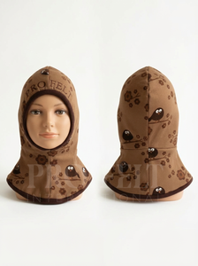 Balaclava en coton de qualité supérieure unisexe avec imprimé hibou mignon, couvrant tout le cou, masque de ski et de travail pour l'hiver - Product Image 2