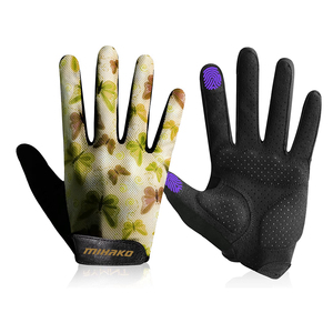 Gants de course de vélo en silicone à doigts complets avec reconnaissance tactile Gel rembourré respirant absorbant les chocs pour le cyclisme sur route VTT - Product Image 3