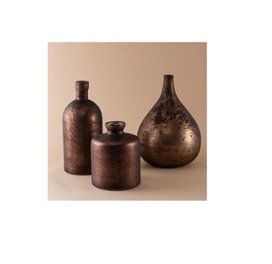 Pure Copper AnLuxury Home Decor Aluminium Metal Flower <b>Vase</b> with <b>Unique</b> Design High Quality Home Decor - Product Image 2