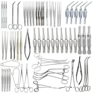 Major Vascular Surgery Instruments Set 62 Pieces Cardioavscular Surgical Instrument Set German Stainless Steel Medical Equipment