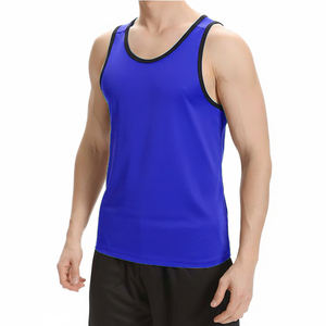 Camiseta sin Mangas de Punto para Hombre, Cuello Redondo, Ajuste Personalizado, Transpirable, de Secado Rápido, Algodón y Elastano, Tallas Grandes, Estilo Urbano - Product Image 1