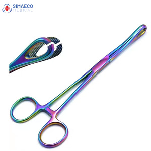 Keily Curve, fórceps de óvulos de acero inoxidable de color arcoíris, instrumento quirúrgico de precisión para Ginecología - Product Image 4