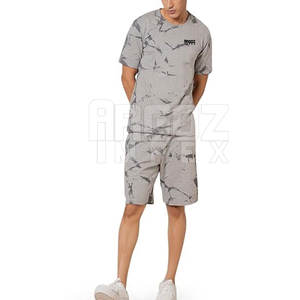 เซ็ตเสื้อยืดและกางเกงขาสั้นผ้าฝ้ายผู้ชายสไตล์เรียบง่ายไม่เหมือนใครชุดเสื้อยืดและกางเกงขาสั้นผู้ชายแห้งเร็วระบายอากาศ - Product Image 1