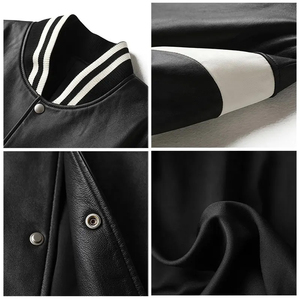 Vestes pour femmes doublure en fourrure Double face véritable mouton noir fourrure mode cuir Bomber dames Bomber grande taille tout l'hiver - Product Image 6