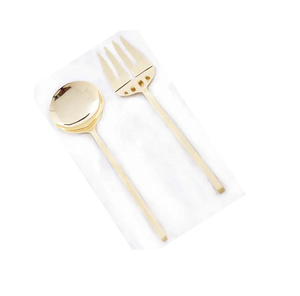 Cuchara y tenedor para ensalada, accesorio decorativo de Metal negro, hecho a mano, para cocina y restaurante - Product Image 3