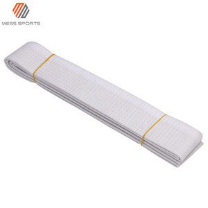 MESS SPORTS High Quality Solid White Striped Border Patterned Mid Customized Unisex Martial Arts Equipment Karate <b>Belts</b> - Product Image 4