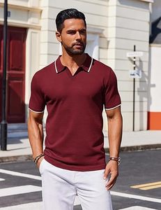 Polos à rayures OEM personnalisés pour hommes Polo à la mode d'été Polos de haute qualité pour vêtements de sport Marques Vente en gros - Product Image 2