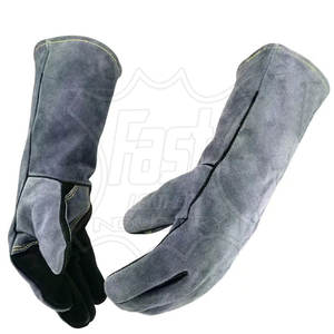 Guantes de cuero para soldar, guantes de trabajo anti-chispas, guantes de cuero para soldar a gas, guantes de cuero multiusos ignífugos para soldar - Product Image 1
