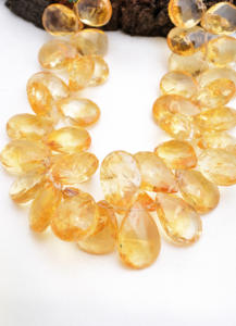 ลูกปัดซิทรินทรงหยดน้ำเจียระไนขนาด 8 นิ้ว l ลูกปัดซิทรินทรงหยดน้ำเจียระไนจากธรรมชาติสำหรับทำเครื่องประดับอัญมณีชั้นดี - Product Image 5