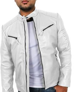 Chaqueta de cuero de carreras ajustada y cómoda para hombre, piel de oveja impermeable para ropa de calle al aire libre y uso en motocicleta - Product Image 2