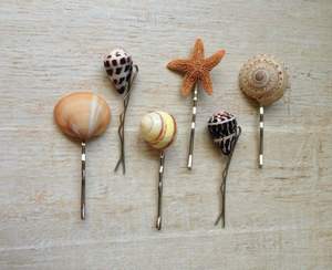 Pinza para el pelo de concha marina, joyería de concha Natural hecha a mano en Vietnam para mujeres y niñas, peinado, decoración de atuendo de moda - Product Image 3