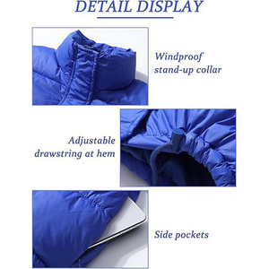 Abrigo de manga larga con cremallera para mujer y logotipo personalizado, chaquetas acolchadas gruesas cortas para invierno, chaquetas acolchadas con capucha para mujer, chaquetas con burbujas abullonadas - Product Image 4