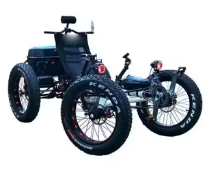 <b>Electric</b> Fat Tire Recumbent 4 Wheel E <b>Quad</b> with Fat Tires LCD Display Powerful Motor - Product Image 1