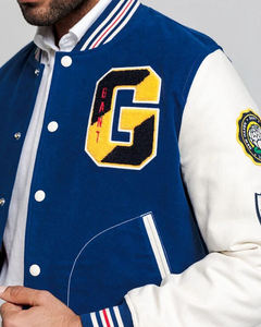Venta al por mayor de alta calidad OEM parche bordado hombres mangas universitarias personalizado Streetwear béisbol Letterman Varsity chaqueta - Product Image 2