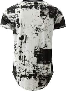 เสื้อยืดชายทรงโค้งยาว ปลายเสื้อโค้ง ทรงปกติ แขนสั้น ผ้าแคนวาส 100% ผ้าฝ้าย สามารถปรับแต่งได้ - Product Image 2