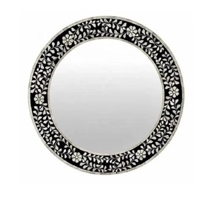 Stylish Hexagon Shape Bone Inlay Mirror Handmade Wall Decor Perfect For Entryway Bedroom <b>Vanity</b> Table And Modern Home Interior - Product Image 3