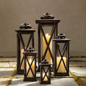Modern Vintage Hexagonal Metal <b>Candle</b> <b>Holders</b> <b>Lanterns</b> Decorative for Wedding Home Party - Product Image 5