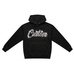 Sweat à capuche d'hiver pour homme, design luxueux, tissu doux et respirant, orné de strass, vente directe d'usine, personnalisable - Product Image 1